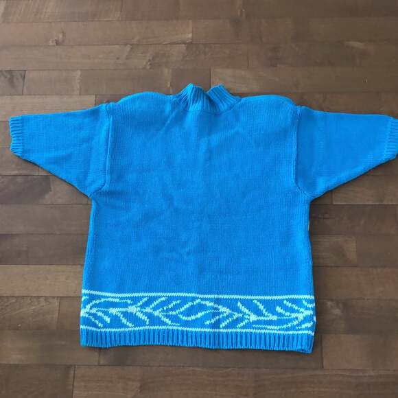 Lauren Hansen Vintage 80's Mom floral Sweater in blue, yellow, green size large - Picture 7 of 11